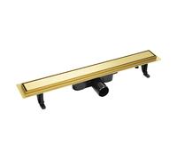 Laveo Basso canalina lineare con griglia 70 cm oro COBG70D