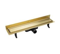 Laveo Basso canalina lineare con griglia 70 cm oro COBG71D