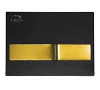 Laveo Beni placca di comando per WC nero-oro VPB795G
