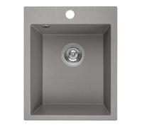 Laveo Chichi lavello in granito 48x39 cm grigio/grafite/inox SBH510T
