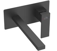 Laveo Kvadrato rubinetto per lavabo da incasso nero BLQ722P