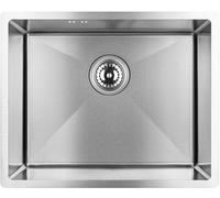 Laveo Marmara lavello in acciaio con sifone 54x44 cm SAM010P