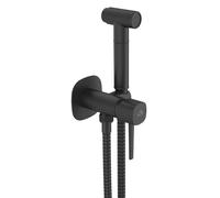 Laveo Pola rubinetto per bidet con set doccia da incasso nero BAP731P