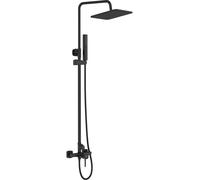 Laveo Pola set doccia a parete con soffione nero PLA70KX