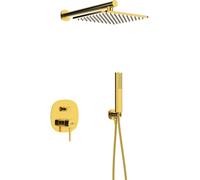 Laveo Pola set doccia da incasso con soffione oro BAPG01P