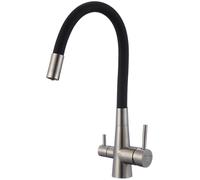 Laveo Riveco rubinetto per filtro dell'acqua verticale acciaio inossidabile-nero BRI_768D