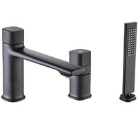 Laveo Tores rubinetto per vasca e doccia bordo vasca nero BVT_713D