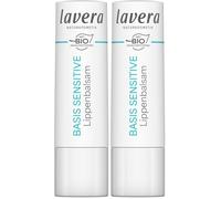 lavera Balsamo per labbra basis sensitivo, cura intensa 24 ore, idrata le labbra sensibilmente, nutre, ammorbidisce e ammorbidisce, 4,5 g (Confezione da 2)