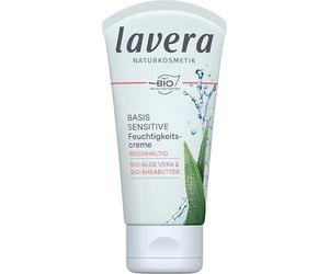Lavera Basic - Crema idratante ricca di aloe vera e burro di karité, pelle secca e sensibile, vegana biologica, cosmetica naturale e innovativa cura del viso (1 x 50 ml)