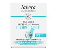 lavera - Shampoo solido nutriente, base sensibile, idratante, cura, shampoo senza siliconi, cosmetico naturale certificato, esperienza di schiuma delicata per il cuoio capelluto, 1 pezzo da 50 g