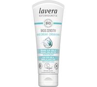 Lavera, crema mani Basis Sensitiv, protegge intensamente e si assorbe rapidamente, prodotto vegano realizzato con ingredienti naturali per la cura della pelle, 75 ml