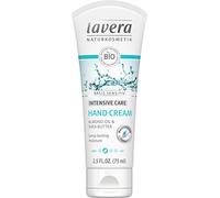 Lavera, crema mani Basis Sensitiv, protegge intensamente e si assorbe rapidamente, prodotto vegano realizzato con ingredienti naturali per la cura della pelle, 75 ml
