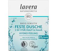 lavera Doccia fissa 2 in 1 base sensitiva Hydro Feeling - con aloe vera biologica e cheratina vegetale - pulisce senza seccarsi - 3 volte più efficace del gel doccia liquido - Cosmetici naturali - 1