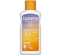 lavera Lozione solare Sensitiv SPF 30 - Crema solare senza filtri UV chimici - per pelli sensibili - Impermeabile - Vegan - Cosmetici naturali - 100 ml