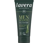lavera Men Sensitiv - Gel doccia 3 in 1, rinfrescante e tonificante, per pelli sensibili, bambù biologico e aloe vera biologica, vegano, cosmetici naturali, 200 ml
