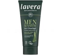 lavera Men Sensitiv - Gel doccia 3 in 1, rinfrescante e tonificante, per pelli sensibili, bambù biologico e aloe vera biologica, vegano, cosmetici naturali, 200 ml