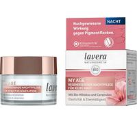 lavera MY AGE - Crema da notte rigenerante con ibisco biologico e ceramidi, per pelli mature e esigenti, riduce le macchie di pigmento, cosmetico naturale, vegano, biologico (1 x 50 ml)