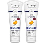 lavera Repair Crema mani - Calendula Biologica e Burro di karitè - SOS per mani stressate - Protezione duratura - Vegano, Bio (1 x 75 ml) (Confezione da 2)