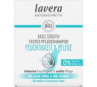 lavera - Shampoo solido nutriente, base sensibile, idratante, cura, shampoo senza siliconi, cosmetico naturale certificato, esperienza di schiuma delicata per il cuoio capelluto, 1 pezzo da 50 g