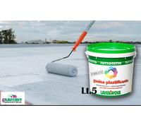 LAVERGUM GUAINA LIQUIDA FIBRATA GRIGIA ACRILICA da lt 5 TERRAZZI E TETTI