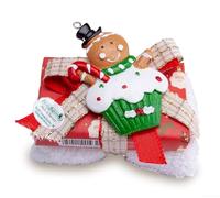 Lavetta Natalizia con Sapone Vegetale Arancia e Zenzero, Decorazione Natalizia con Pupazzo di Neve e Cupcake, 100g