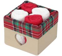 Lavette bagno 30x30 cm. con cestino set 4 pz. CORTINA