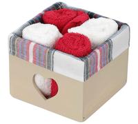 Lavette bagno 30x30 cm. con cestino set 4 pz. CORTINA