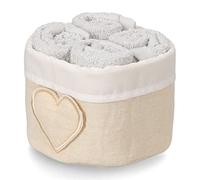 Lavette Bagno con Cestino in Tessuto Set 4 pz. Susanna Lavette Bagno 30x30, Asciugamani Piccoli Viso e Bidet - Grigio Chiaro
