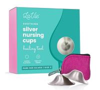 LaVie™ Coppe per allattamento al seno, protezione lenitiva per capezzoli di neonati, sollievo naturale per mamme che allattano, copertura per capezzoli in argento 925 tutto naturale (taglia 2)