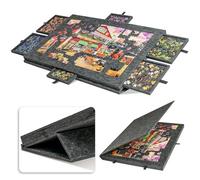 LAVIEVERT Tavola puzzle inclinabile con supporto e copertura progettati 2 in 1, leggero in feltro con 6 cassetti per adulti e bambini, tavolo puzzle portatile per giochi fino a 1000 pezzi