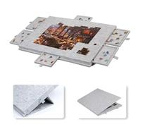 Lavievert Tavola puzzle inclinabile con supporto e copertura progettati 2 in 1, super leggero, in feltro, con 6 cassetti, tavolo puzzle portatile per giochi fino a 1000 pezzi, grigio chiaro