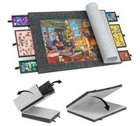 Lavievert Tavolo Puzzle Pieghevole Con 6 Scomparti e Cassetti - Portatile Leggero Con Tappetino di Copertura - Tagliere in Feltro Per Riporre Puzzle Fino a 1500 Pezzi