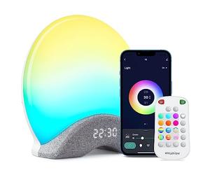 LaView Smart White Noise Machine, app Control Sleep Sound Machine Night Light 25 suoni rilassanti e 8 modalità ritmiche, luce sveglia all'alba, sveglia intelligente per bambini/adulti, ideale come