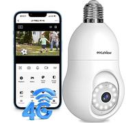 LaView Telecamera di sicurezza cellulare 4G LTE, telecamera di sicurezza a 360° 2K, wireless, per interni ed esterni, 4 MP, a colori, giorno e notte, rilevamento del movimento, allarme acustico,