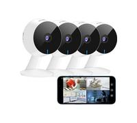 LaView Telecamere da 8 MP 4K per la sicurezza domestica all'interno, telecamera di sicurezza domestica per bambini/anziani/animali/bambinaia, sensore di luce stellare con visione notturna a colori