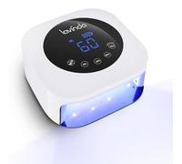 Lavinda Lampada UV LED per unghie, senza fili, 54 W, ricaricabile, con ampio display LCD, lampada per polimerizzazione gel professionale con 4 impostazioni di timer, sensore automatico per salone e