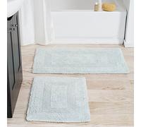 Lavish Home 2 Piece 100% Cotone Reversibile Tappeto Set Seafoam