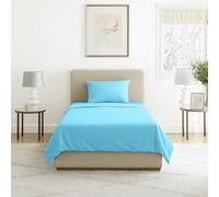 Lavish Home, Set di Lenzuola per Letto Singolo in Microfibra Spazzolata, 3 Pezzi, Lenzuolo con Angoli, Lenzuolo sopra e Federa, Resistenti alle Pieghe e alle Macchie, Colore: Azzurro