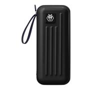 Lavishio Valigetta per freccette in acciaio o soft tip, può contenere 3 freccette e altri accessori, con tubo di immagazzinaggio integrato e tasca per frecce, punte, fusti, ecc., Nero , 18,5cm x 7,5cm