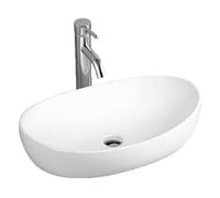 LaVita Barco lavabo 65x42 cm ovale da appoggio bianco lucida 5908211410173