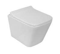 LaVita Lago vaso wc con copriwater a discesa lenta sospeso senza brida bianco lucida 5908211491950