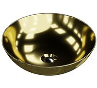 LaVita Rosa lavabo 40x40 cm rotonda da appoggio oro lucida 5900378334262