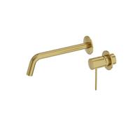 LAVITA Rubinetto per lavabo da incasso per montaggio a parete - Orion Brushed Gold rubinetto bagno per montaggio a parete, miscelatore per lavabo, miscelatore monocomando per lavabo, rubinetti da