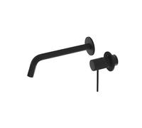 LAVITA Rubinetto per lavabo da incasso per montaggio a parete - Orion nero opaco rubinetto bagno per montaggio a parete, miscelatore per lavabo, miscelatore monocomando per lavabo, rubinetti da bagno