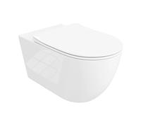 LaVita Sinto vaso wc con copriwater a discesa lenta sospeso senza brida con scarico a vortice bianco lucida 5900378334804