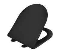 LAVITA SOFI SLIM FIRE - Sedile WC in Duroplast antibatterico, con abbassamento automatico e chiusura rapida, adatto per WC Lavita SOFI SLIM FIRE da parete, colore: Nero