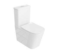 LAVITA TRYTON WC Monoblocco Bianco Con Serbatoio Di Caccia Integrato, Coperchio Automatico, Ceramica Senza Bordo, Ciotola In Piedi