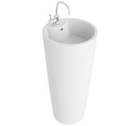 LaVita Uvas lavabo 40x40 cm rotonda freestanding bianco lucida 5900378334408