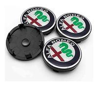 LAVIYE 4 Pezzi Auto Coprimozzi per Alfa Romeo 147 60mm, Coprimozzo Centrale Copricerchi Mozzo Tappi Cerchi Ruota Coperchio per Cerchione Copricerchio