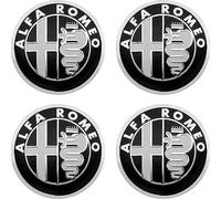 LAVIYE 4 Pezzi Auto Coprimozzi per Alfa Romeo 156 56mm, Coprimozzo Centrale Copricerchi Mozzo Tappi Cerchi Ruota Coperchio per Cerchione Copricerchio